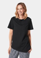 Asymmetrisches Shirt - schwarz - Gr. 19 von Goldner Fashion