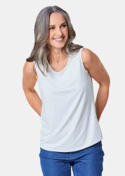 Gepflegtes Top in formstabiler Ware - weiss - Gr. 38 von Goldner Fashion