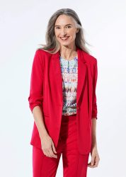 Leichter Jerseyblazer mit höchster Bewegungsfreiheit - rot - Gr. 24 von Goldner Fashion