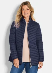 Daunenjacke mit femininer Steppung - marine - Gr. 20 von Goldner Fashion