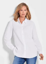 Blusenhemd aus Baumwoll-Musselin - weiss - Gr. 25 von Goldner Fashion