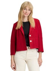 Blazer aus Wollwalk und Viskose - rot - Gr. 40 von Goldner Fashion