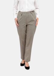 Trevira-Schlupfhose CARLA mit Schurwolle - taupe / méliert - Gr. 19 von Goldner Fashion