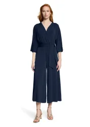Slinky-Overall mit V-Ausschnitt - dunkelblau - Gr. 42 von Goldner Fashion