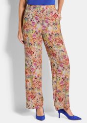 Weite Hose VERA aus Viskose - bunt / gemustert - Gr. 22 von Goldner Fashion