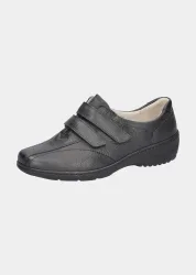 Halbschuhe mit verstellbarem Klettverschluss - schwarz - Gr. 38 von Goldner Fashion