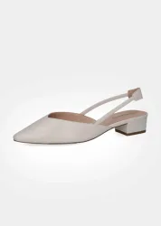 Slingpumps aus echtem Leder - cremeweiss - Gr. 5,5 von Goldner Fashion