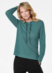 Sweatshirt mit Kordeln - grün - Gr. 20 von Goldner Fashion