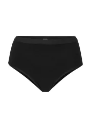 Baumwoll-Slip mit Softbund - schwarz - Gr. 38 von Goldner Fashion