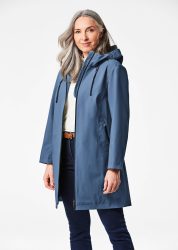 Wasserdichte Funktionsjacke mit Reflektoren - rauchblau - Gr. 20 von Goldner Fashion