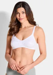 Bügelloser BH im 2er-Pack - weiss / haut - Gr. 80 D von Goldner Fashion