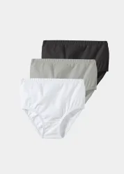 Hüftslip im 7er-Pack - weiss / grau / schwarz - Gr. 42 von Goldner Fashion