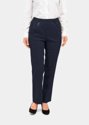 Trevira-Schlupfhose CARLA mit Schurwolle - marine - Gr. 20 von Goldner Fashion