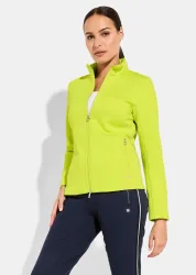 Freizeitjacke mit Reissverschlusstaschen - grün - Gr. 36 von Goldner Fashion