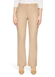 Gerade Hose ?Sina Perfect Body? mit Beschichtung - beige - Gr. 46 von Goldner Fashion