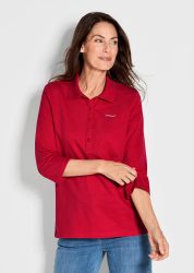 Poloshirt in hochwertiger Pikee-Qualität - rot - Gr. 40 von Goldner Fashion