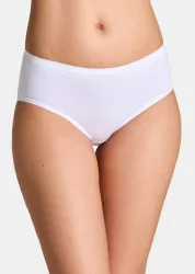 Baumwoll-Taillenslip mit Elasthan im 2er-Pack - weiss - Gr. 44 von Goldner Fashion