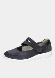 Ballerina mit Klettverschlussriemen - marine - Gr. 6 von Goldner Fashion