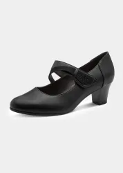 Pumps mit Klett-Riemchen - schwarz - Gr. 42 von Goldner Fashion