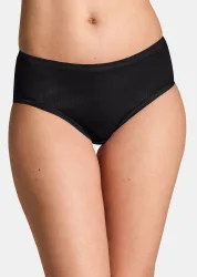 Baumwoll-Taillenslip mit Elasthan im 2er-Pack - schwarz - Gr. 46 von Goldner Fashion