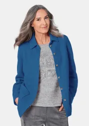 Hemdjacke mit Steg - blau - Gr. 19 von Goldner Fashion