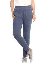 Bequeme Flausch-Freizeithose mit Bündchen - blau - Gr. 23 von Goldner Fashion