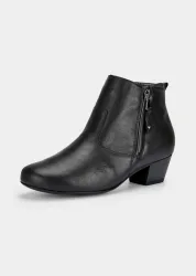 Stiefeletten aus Nappaleder mit Reissverschluss - schwarz - Gr. 36 von Goldner Fashion