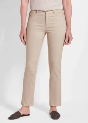 Gemusterte Hose CARLA in schimmerndem Blumenprint - beige / gemustert - Gr. 24 von Goldner Fashion