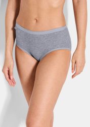 Hüftslip im 4er-Pack - blau / flieder / grau - Gr. 48 von Goldner Fashion