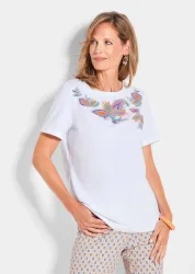 Printshirt - bunt / gemustert - Gr. 44 von Goldner Fashion