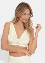 Bügel-BH mit Spitze - champagner - Gr. 75 B von Goldner Fashion