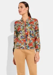 Blouson aus Viskose-Jersey - bunt / gemustert - Gr. 21 von Goldner Fashion