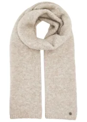 Langer Schal mit Schurwolle - beige - Gr. Einheitsgröße von Goldner Fashion