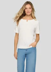 Shirt mit spannender 3D-Struktur - cremeweiss - Gr. 46 von Goldner Fashion