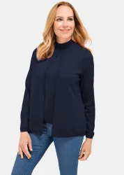 Pflegeleichtes Basic-Strickset - marine - Gr. 21 von Goldner Fashion