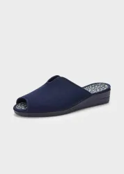 Pantoletten mit Baumwollfutter - marine - Gr. 38 von Goldner Fashion