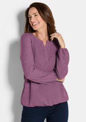 Shirt aus flauschigem Jersey - beere - Gr. 20 von Goldner Fashion