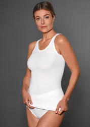 Extra langes Achselhemd - weiss - Gr. 42 von Goldner Fashion