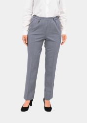 Trevira-Schlupfhose CARLA mit Schurwolle - grau / méliert - Gr. 21 von Goldner Fashion
