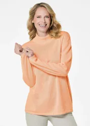 Kuschelweicher Kaschmirpullover mit Kragen - pfirsich - Gr. 22 von Goldner Fashion