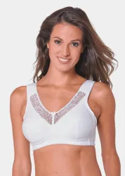 Bügelloser Entlastungs-BH im 2er-Pack - weiss - Gr. 80 E von Goldner Fashion