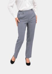 Trevira-Schurwollschlupfhose - grau / méliert - Gr. 54 von Goldner Fashion