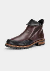 Stiefeletten mit Veloursfutter - braun / schwarz - Gr. 36 von Goldner Fashion