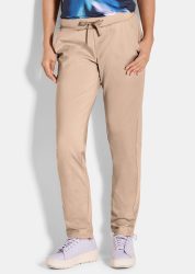 Freizeithose aus Stretch-Material - stein - Gr. 46 von Goldner Fashion