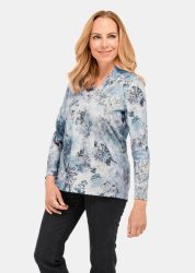 Traumhaftes Flanellshirt - blau / gemustert - Gr. 25 von Goldner Fashion