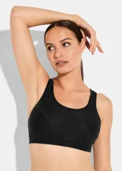 Sport-Bustier mit Y-Rücken - schwarz - Gr. S von Goldner Fashion