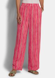 Palazzohose VERA mit Längsstreifen - pink / salbei / gemustert - Gr. 21 von Goldner Fashion