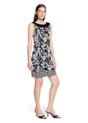 Ärmelloses Wendekleid mit zwei Mustern - dunkelblau / weiss - Gr. 42 von Goldner Fashion