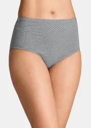 Baumwoll-Hüftslip im Mehrfachpack - taupe / weiss - Gr. 44 von Goldner Fashion