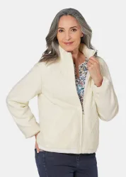 Wendejacke mit Stehkragen - cremeweiss - Gr. 25 von Goldner Fashion